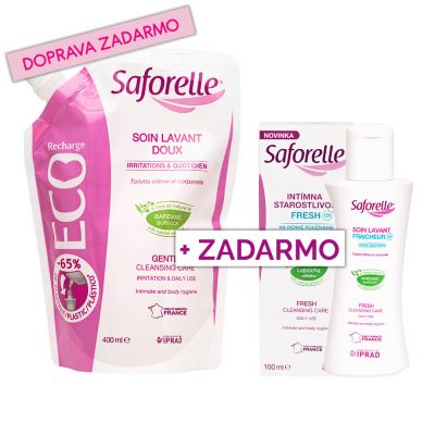   Saforelle ECO + zadarmo Saforelle intímny gél Fresh 100 ml